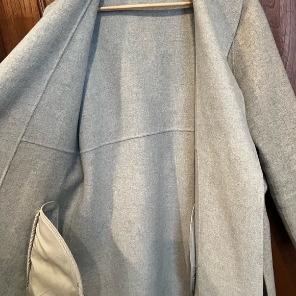 Eileen Fisher Oatmeal Shawl Collar Doubleface Wool Coat - Picture 3 of 9